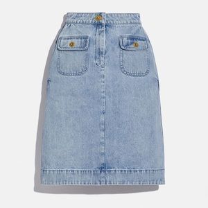Coach Washed Denim Skirt Size 2